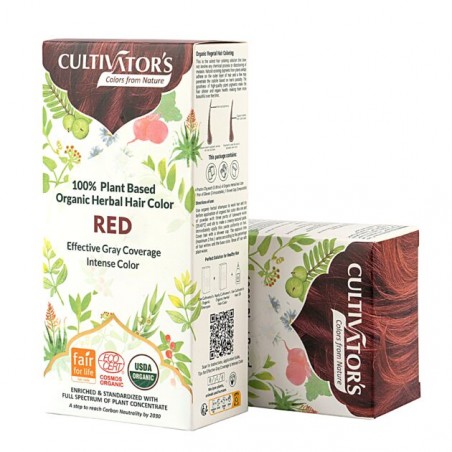 Herbals hair dye Red, organic, Cultivator's, 100g