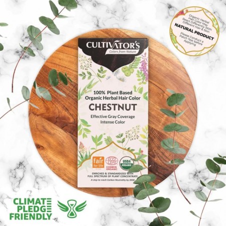 Растительная краска для волос Каштан Chestnut, Cultivator's, 100г