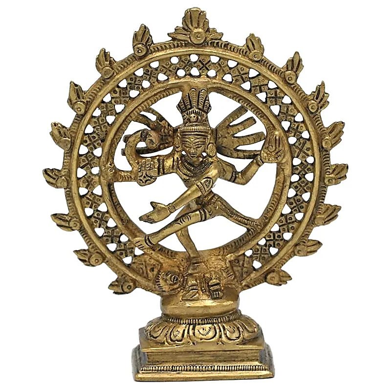 Brass statue of Shiva Nataraja, 15 cm