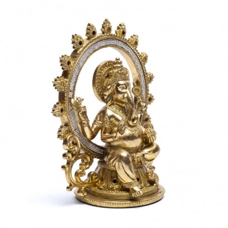 Ganesha statue with fire ring, 30cm