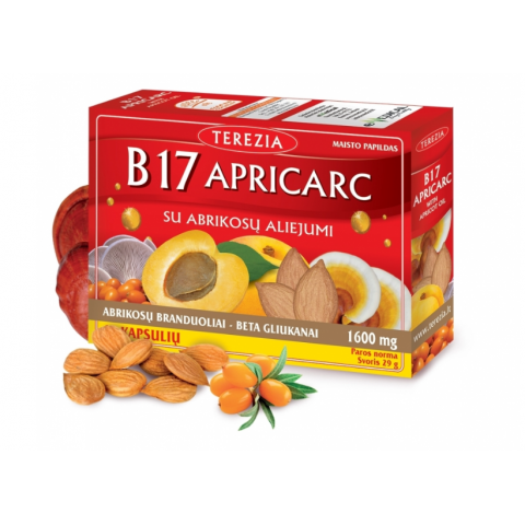 B17-vitamiini Apricark aprikoosiöljyllä, Terezia, 60 kapselia