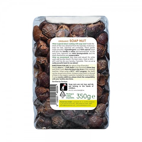 Saippuanpähkinät vaatteiden pesuun Saippuanpähkinät, hypoallergeeninen, Planet Pure, 300 g
