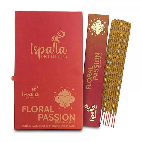 Palo Santo suitsukkeet Floral Passion, Ispalla, 10 kpl.