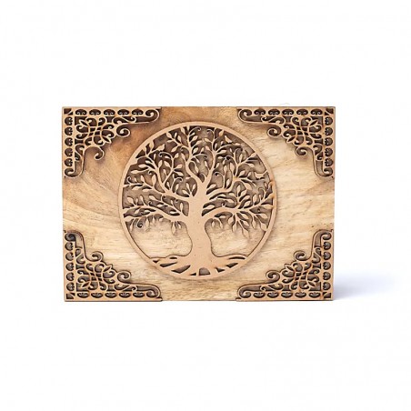 Tarot box Tree of Life mango wood