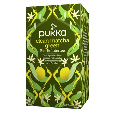 Vihreä tee Clean Matcha, Pukka, 20 pakettia