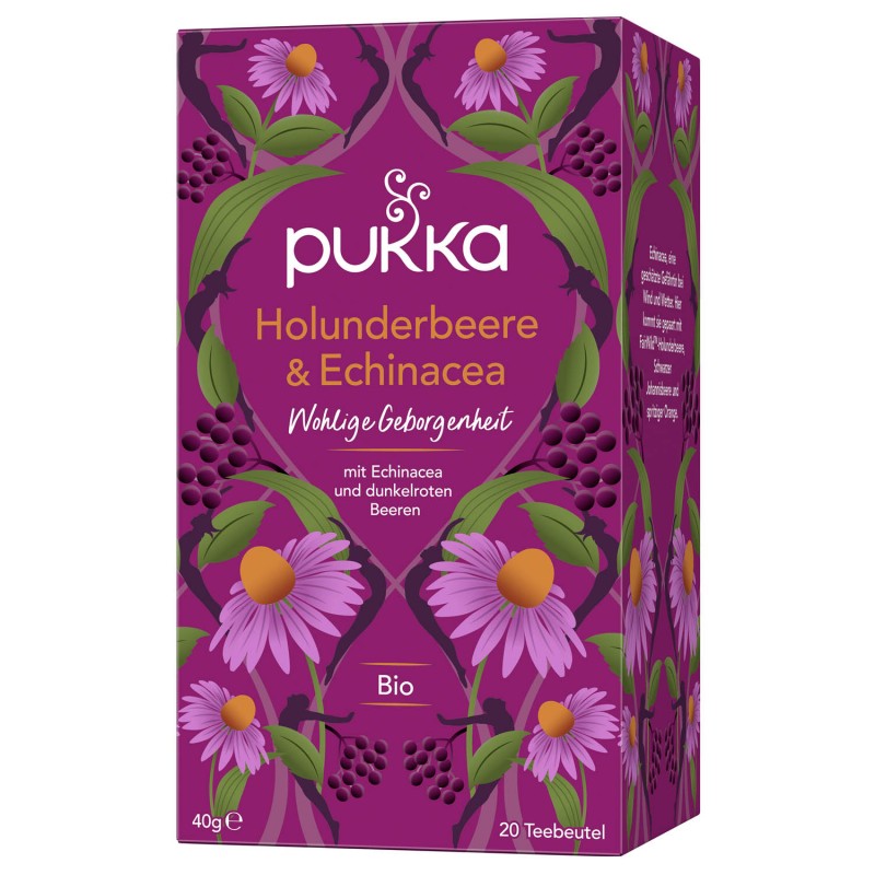 Echinacea ja bergamansikka teetä, Pukka, 20 pakettia