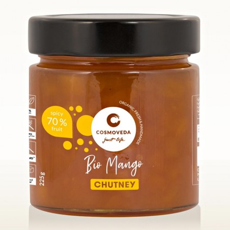 Mango chutney, luomu, Cosmoveda, 225g