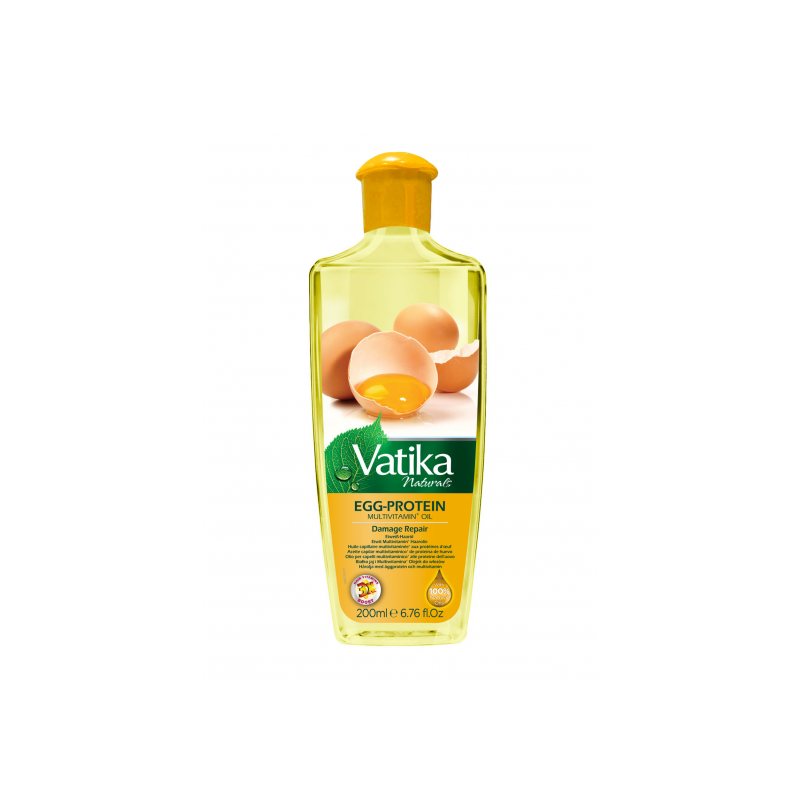 Korjaava öljy vaurioituneille hiuksille Egg Protein, Dabur Vatika, 200 ml