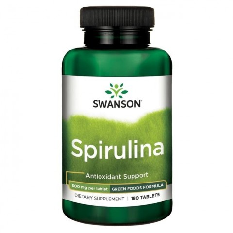 Spirulina, Swanson, 500 mg, 180 tablettia