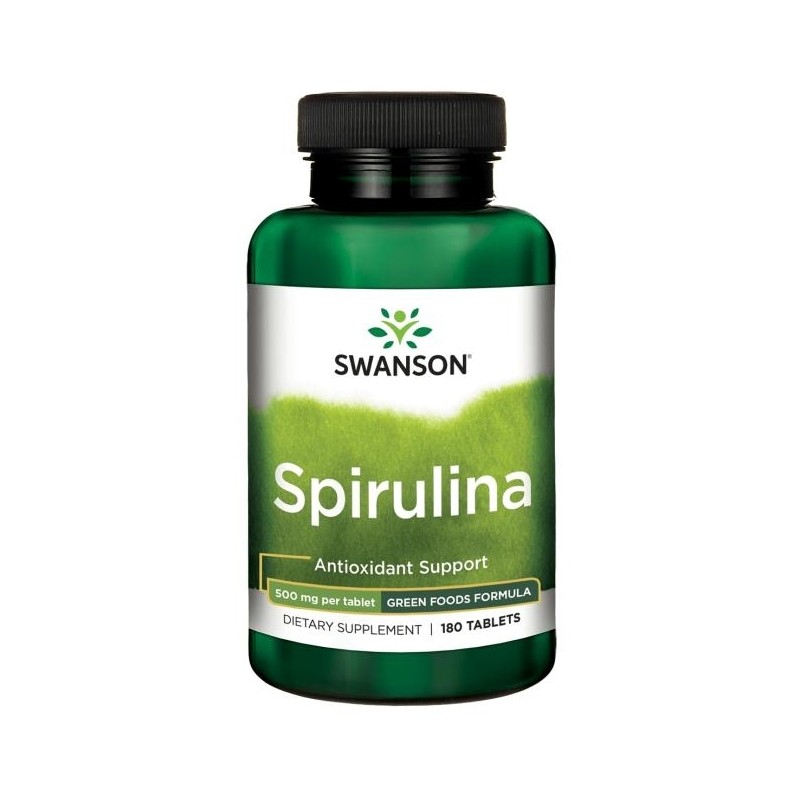 Spirulina, Swanson, 500 mg, 180 tablettia