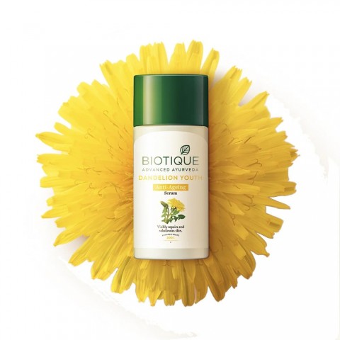 Dandelion BIO Anti-Ageing seerumi voikukkauutteella, Biotique, 40ml