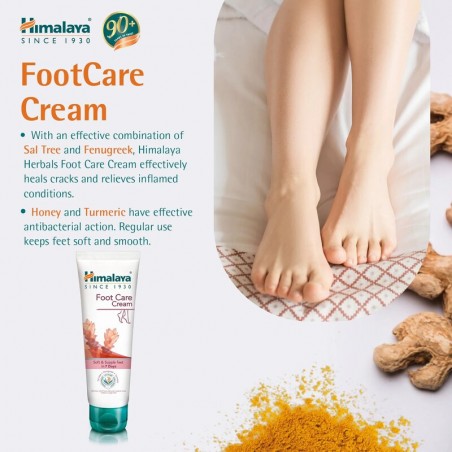 Foot cream for dry skin with turmeric and fenugreek, Himalaya, 75g