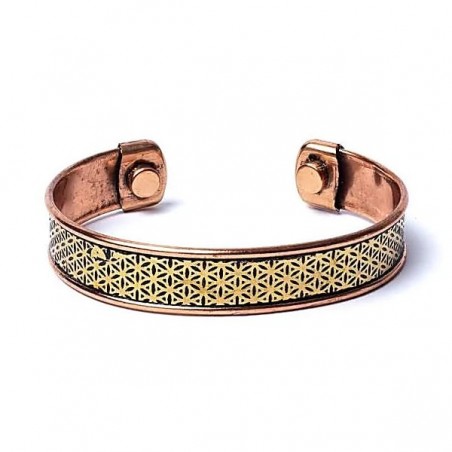 Magnetic copper bracelet Flower of Life