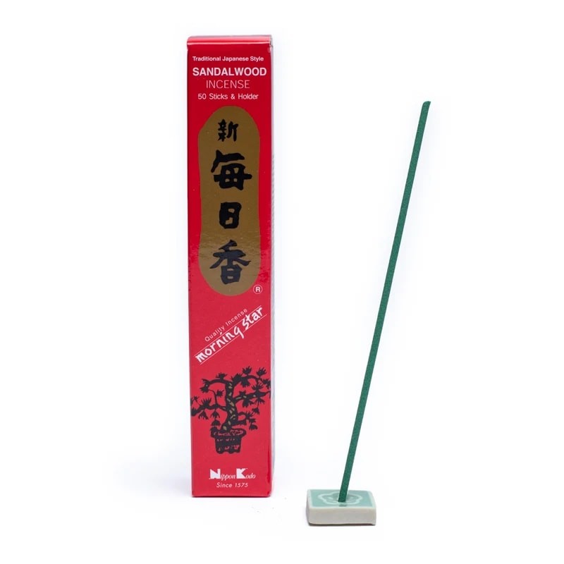 Традиционные японские ароматические палочки Сандал, Morning Star, 50 палочек