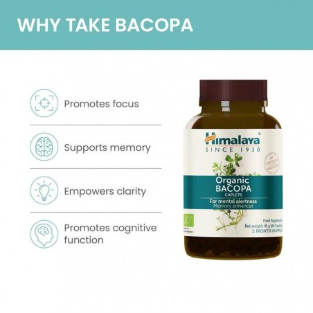 Bacopa Organic, Himalaya, 60 tablets