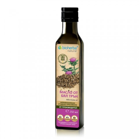 Cold-pressed milk thistle seed oil, Bioherba, 250ml