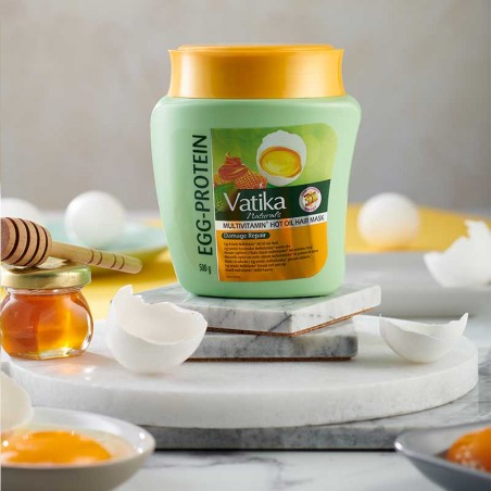 Egg protein hot oil hair mask Multivitamin, Dabur Vatika, 500 g