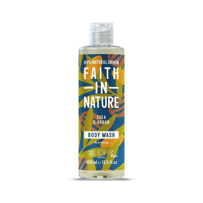 Shampoo with shea butter and argan oil, Faith In Nature, 400ml