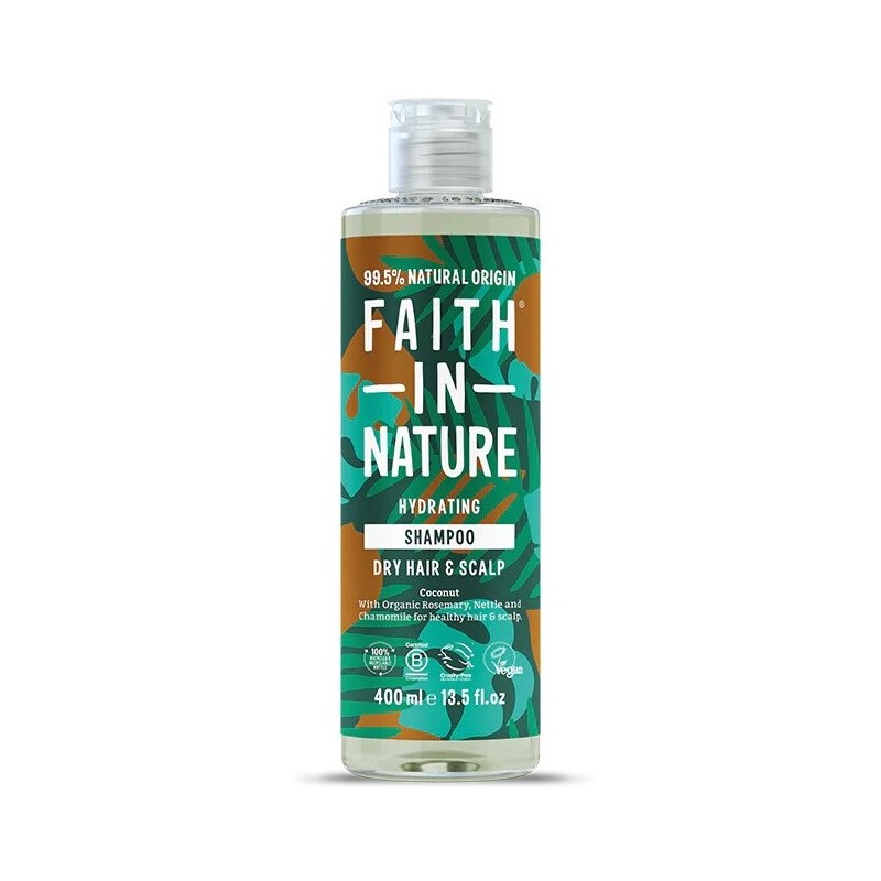 Shampoo kookospähkinää sisältävä, Faith In Nature, 400ml