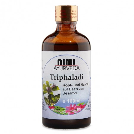 Triphaladi pää- ja hiushierontaöljy, Nimi Ayurveda, 100ml