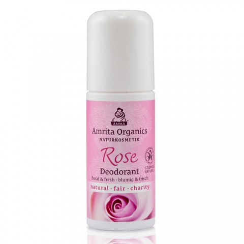 Roll-on vartalodeodorantti Rose, Amrita Organics, 50ml