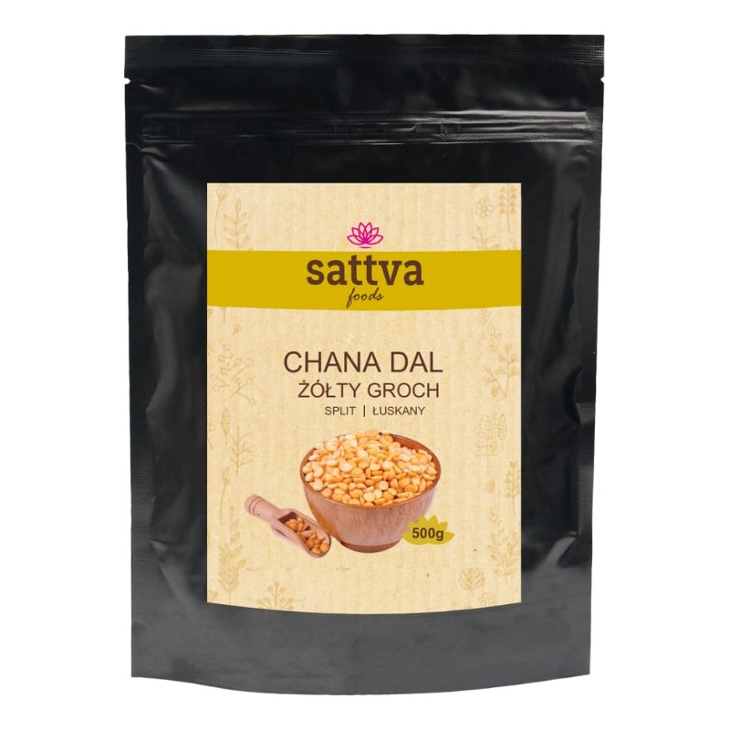 Chana Dal halkaistut kikherneet, Sattva Foods, 500g