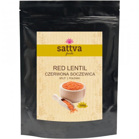 Rikkinäiset punaiset linssit Red Lentils, Sattva Foods, 500g