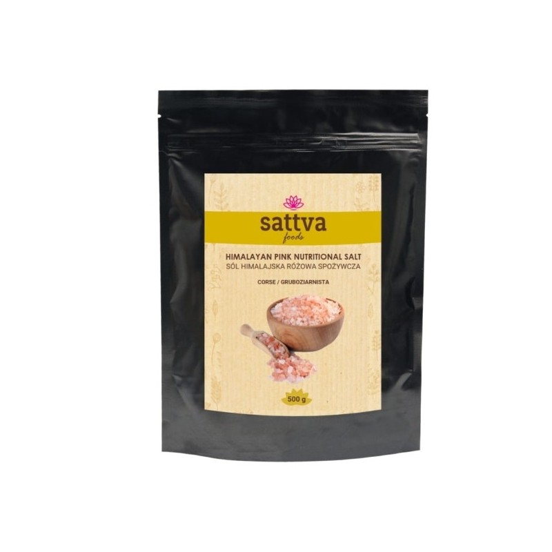 Vaaleanpunainen suola, karkea, Sattva Foods, 500g