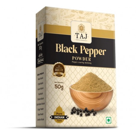 Mustapippuri Black Pepper, kokonainen, TAJ, 50g