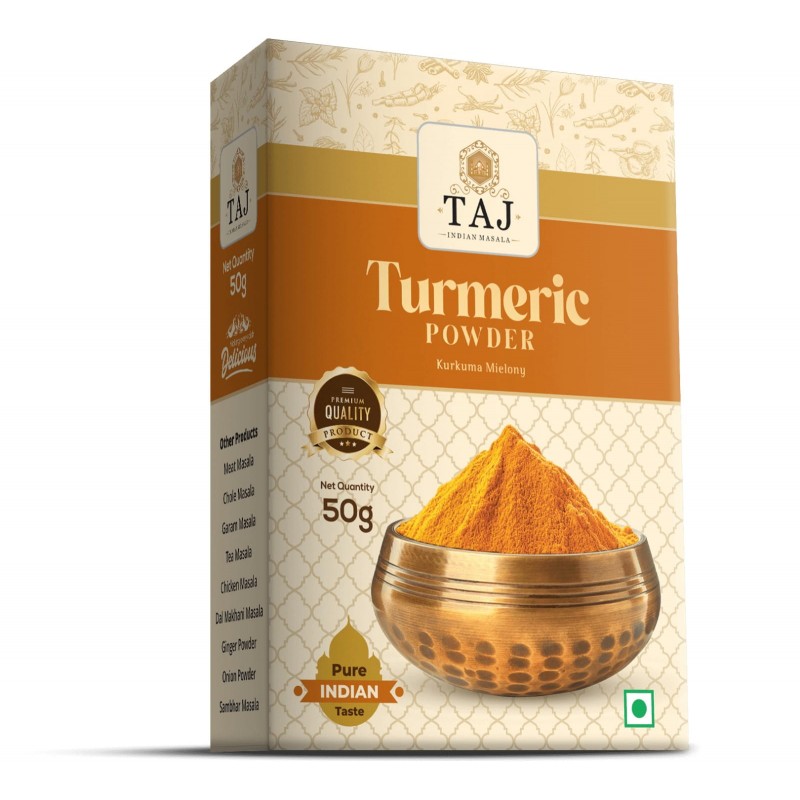 Kuivattu jauhettu kurkuma, TAJ, 50g