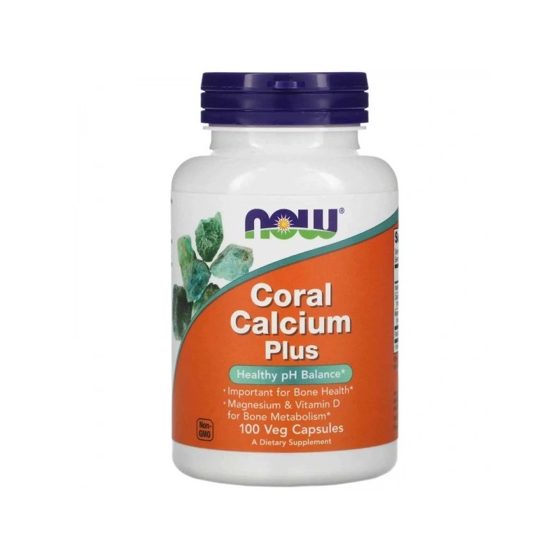 Коралловый кальций с магнием Coral Calcium Plus, NOW, 100 капсул