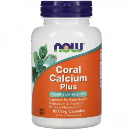 Коралловый кальций с магнием Coral Calcium Plus, NOW, 100 капсул