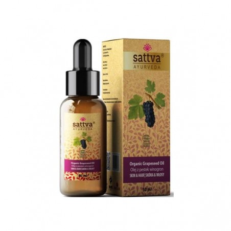 Viinirypäleen siemenöljy Grape Seed, Sattva Ayurveda, 50ml