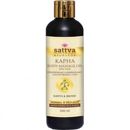 Kapha-hierontaöljy rasvaiselle iholle, Sattva Ayurveda, 200ml