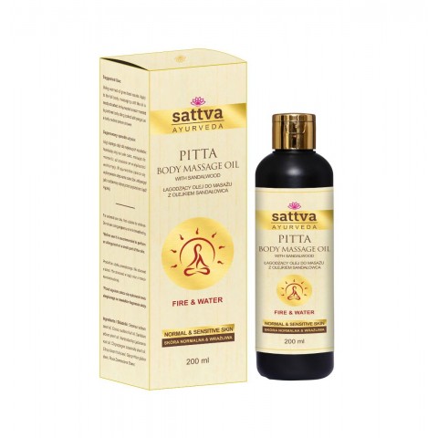 Hierontaöljy herkälle ja ongelmalliselle iholle Pitta, Sattva Ayurveda, 200ml