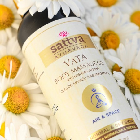 Hierontaöljy kuivalle ja kypsälle iholle Vata, Sattva Ayurveda, 200ml