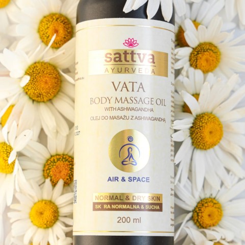 Hierontaöljy kuivalle ja kypsälle iholle Vata, Sattva Ayurveda, 200ml