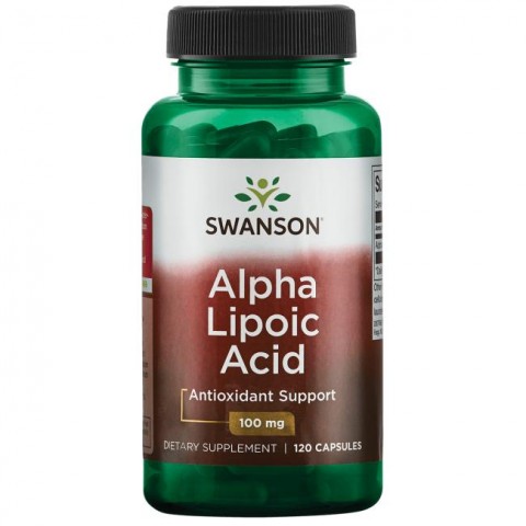Alfa-lipoiinihappo, Swanson, 100mg, 120 kapselia