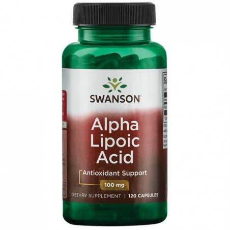 Alfa-lipoiinihappo, Swanson, 100mg, 120 kapselia