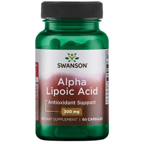 Alfa-lipoiinihappo, Swanson, 300mg, 60 kapselia
