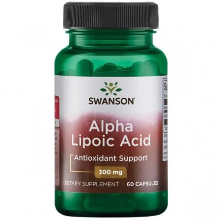Alfa-lipoiinihappo, Swanson, 300mg, 60 kapselia