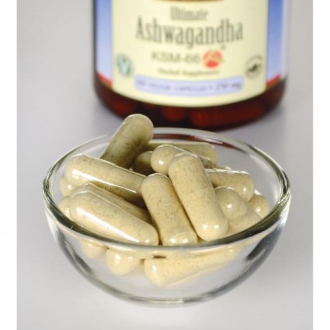 Ashwaganda KSM-66 uute, Swanson, 250mg, 60 kapselia