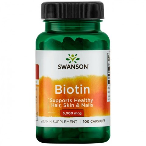 Biotiini, Swanson, 5000mcg, 100 kapselia