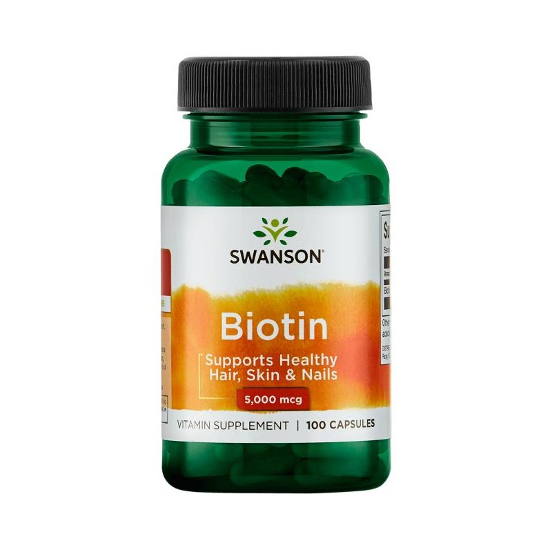 Biotiini, Swanson, 5000mcg, 100 kapselia Biotiini, Swanson, 5000mcg, 100 kapselia