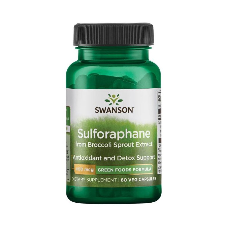 Parsakaaliuute Sulforafaani, Swanson, 400mcg, 60 kapselia Parsakaaliuute Sulforafaani, Swanson, 400mcg, 60 kapselia