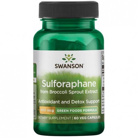 Parsakaaliuute Sulforafaani, Swanson, 400mcg, 60 kapselia