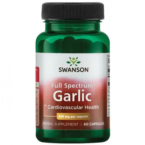 Valkosipuli, Swanson, 400mg, 60 kapselia