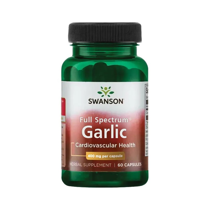 Valkosipuli, Swanson, 400mg, 60 kapselia Valkosipuli, Swanson, 400mg, 60 kapselia