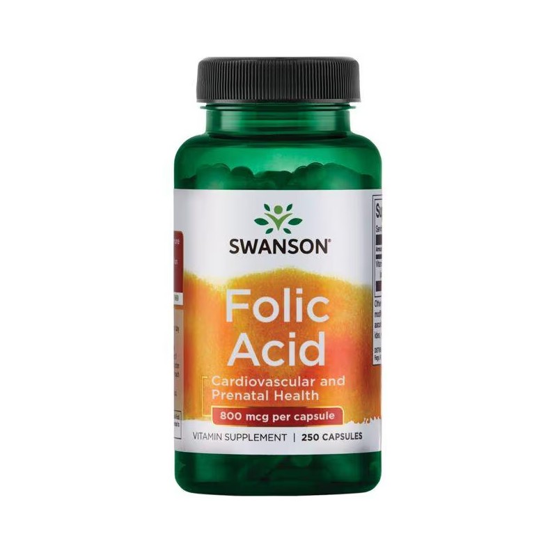 Foolihappo, Swanson, 800mcg, 250 kapselia Foolihappo, Swanson, 800mcg, 250 kapselia
