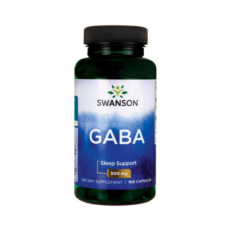 Gamma-aminovoihappo GABA, Swanson, 500mg, 100 kapselia Gamma-aminovoihappo GABA, Swanson, 500mg, 100 kapselia